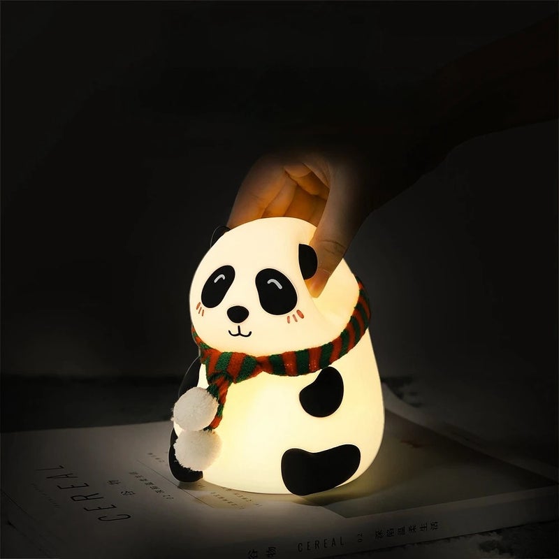 Bluejw Panda Night Light, Silicone 3D Night Lights for Kids, Cute Animal Lamp, Rechargeable Nursery Nightlight - Image 5